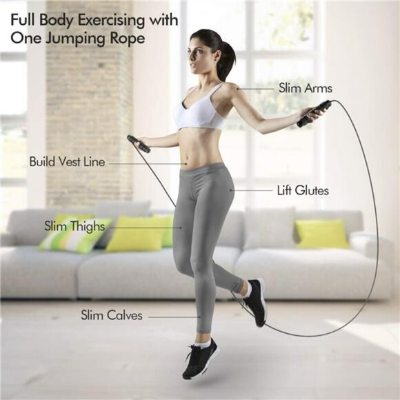 Jump Rope Adjustable Steel Cable Ball Bearing Speed Rope Workout Fitness Cardio - Picture 5 of 7